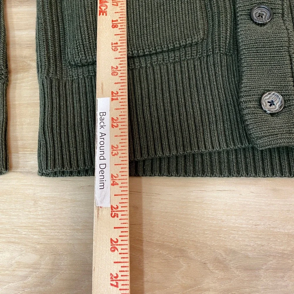 Banana Republic Olive Green Shawl Collar Cardigan Sweater
